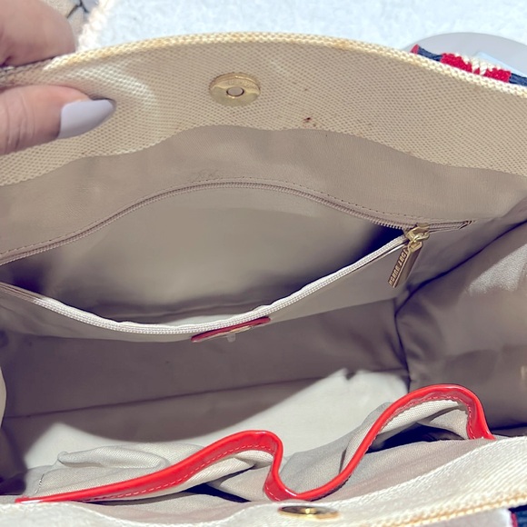 Tory Burch Unique Canvas Tote Back Customized with Free Autism Bracelet & Nails - Picture 12 of 17